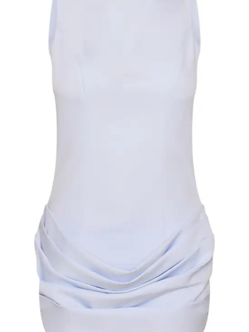 Light Blue Ruched Overlay Bodycon Dress - Picture 5 of 7